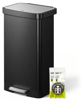 Productafbeelding van EKO afvalbak voor de keuken, gemaakt van geborsteld roestvrij staal, 75 liter, grote afvalbak