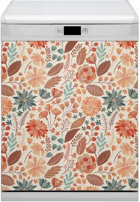 Produktbild von Magnete  Küche Magnetmatte Magnet für Spülmaschine Abwaschbar Dekor 60x80 cm  - Künstlerische Blumen