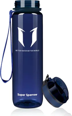 Image de Bouteille Super Sparrow Bouteille d'eau Tritan 750 ml Sans BPA Bouteille de sport idéale Sport Eau Vélo Fitness Université Plein air Légère Durable