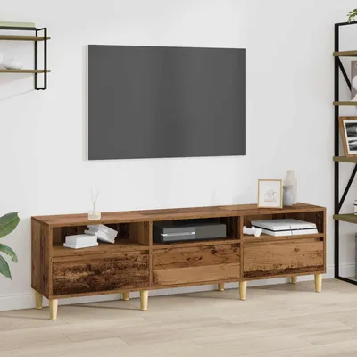 Obrázok produktu pre Maison Exclusive – TV skrinka, 150 x 30 x 45 cm, materiál: drevotrieska s povrchovou úpravou imitujúcou staré drevo