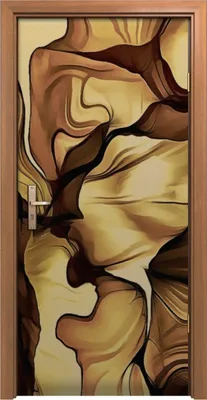 Produktbild von Türposter 90x200 cm Türaufkleber Türtapete Türfolie Klebefolie Abstraktions Kunst Abstrakt Wellen