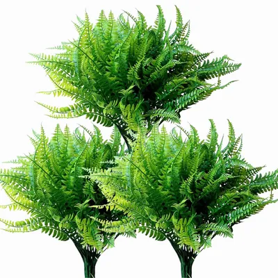 Imagen del producto de Helechos artificiales, 15 unidades, color verde, decoración para mesas y balcones