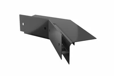 Produktbild von Renoplast® Aluminium Innenecke 135° für Traufprofil W30R+ Graphit | Fertigstellung von Terrassen und Balkonen | Belüftete Böden Erhöht