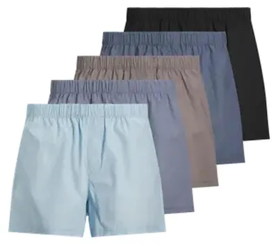 Image de Jack & Jones lot de 5 boxers larges jacmilano tissés chambray blue troposphere/city skyline/naval/black homme