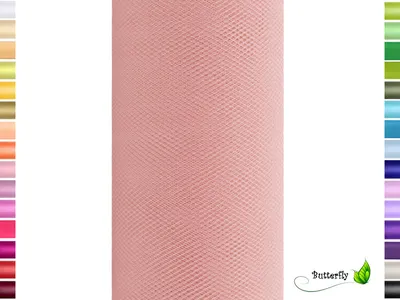 Produktbild von 9m Rolle Tüll 50cm, Farbauswahl:altrosa 158