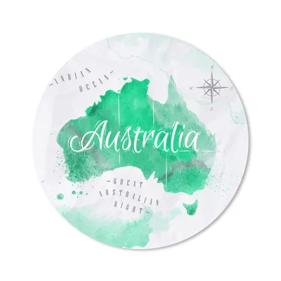 Produktbild von MuchoWow® Mauspad Mousepad Australien - Weltkarte - Aquarell 50x50 cm - Mousepads - Maus Mat - Pad - Mausunterlage - Vinyl