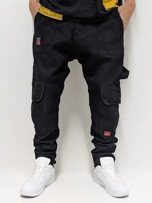 Obrázek produktu pro DADA Supreme Cargo Baggy Jeans s logem Stitching Worker Slim Denim Velikost: 28W