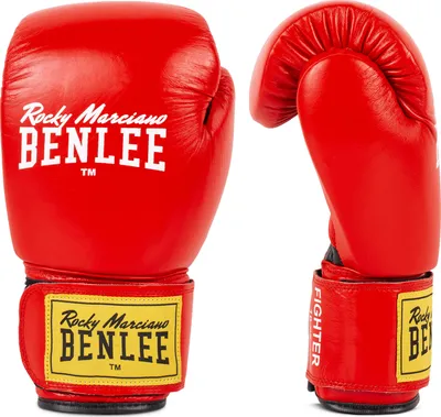 Produktbild von Benlee Leather Boxing Gloves Fighter Red/Black (194006-2514) 14OZ