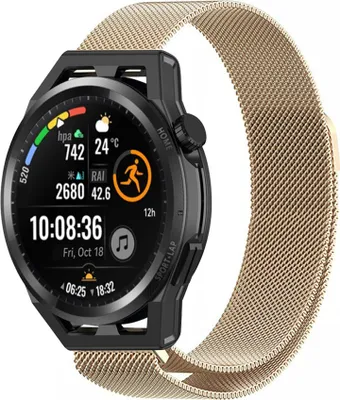 Produktbild von Strap-it Huawei Watch GT Runner Milanese Armband (Champagner)