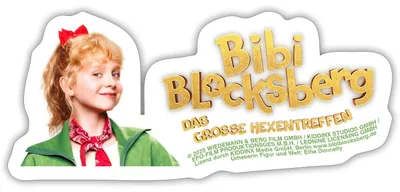 Produktbild von Spreadshirt Bibi Blocksberg Film Mit Bibi Und Logo Sticker Aufkleber, 10 x 10 cm, Mattweiß