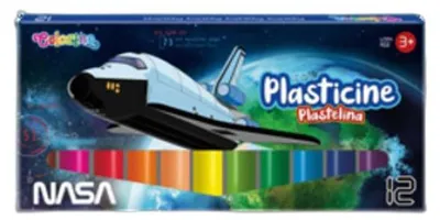 Zdjęcie produktu dla Plastelina 12 kolorów Colorino Nasa