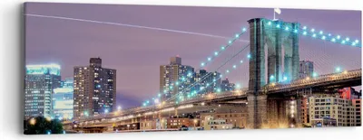 Produktbild von Bild auf Leinwand - Leinwandbild - Metropole Fluss Brücke Geschichte - 90x30cm - Wand Bild - Wanddeko - Leinwanddruck - Bilder - Kunstdruck - Leinwand bilder - Wandkunst - AB90x30-2600