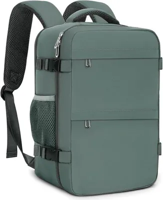 Immagine prodotto di Zaino da viaggio – Bagaglio a mano – Ideale per viaggi in aereo – Design impermeabile – 40x30x20 cm – Verde