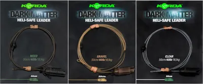 Produktbild von Korda Dark Matter Leader Heli Safe 50cm 40lb - Karpfenvorfach, Farbe:Gravel