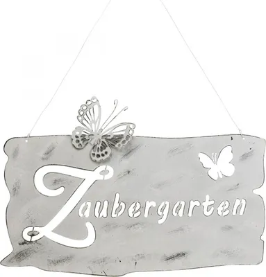 Produktbild von Metall-Hängedeko Zaubergarten mit Schmetterlingen für Fenster und Wand