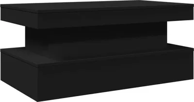 Produktbild von "im Sonderangebot"Couchtisch - CLORIS - Wohnzimmertisch - Robust und langlebig - mit LED-Leuchten Schwarz 90x50x40 cm - NeuMöbel4795390