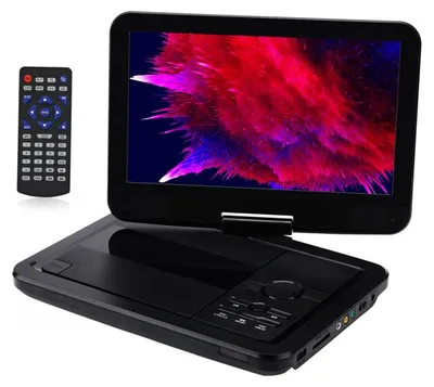 Produktbild von ZELURXX Tragbarer DVD-Player 10,2 Zoll | DVD/VCD/CD | AV-Ausgang, USB, MMC/SD-Kartenleser | Fernbedienung, Akku
