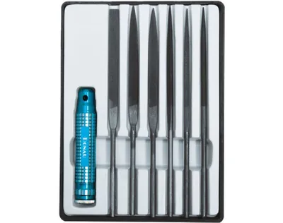 Image de Profiline Limes aiguille Jeu de 7 limes avec support métallique