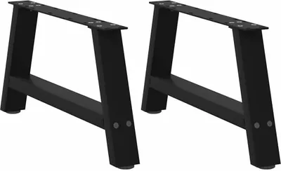Obrázok produktu pre Nohy konferenčného stolíka v tvare A, 2 ks, čierne, 70 x (30-31) cm, oceľové