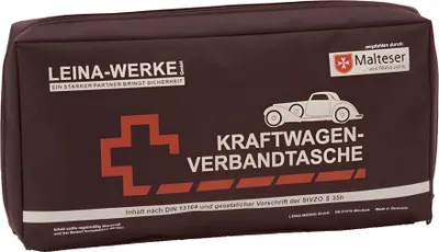 Produktbild von LEINA KFZ Verbandtasche Elegance Inhalt DIN 13164 schwarz