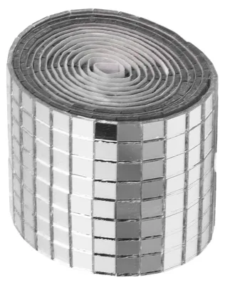 A roll of self-adhesive mirror mosaic tiles.
