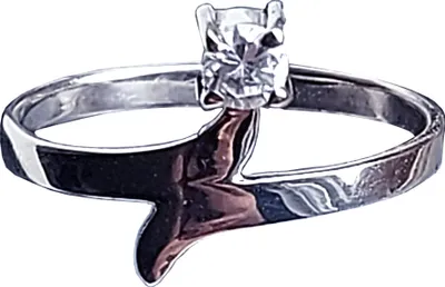 Produktbild von Silber-Ring mit Zirkonia Stein aus 925 er Sterling Silber, Gr.18(57)