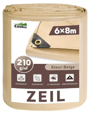 Image de Bâche Étanche Résistante 6x8m avec Œillets Renforcés
