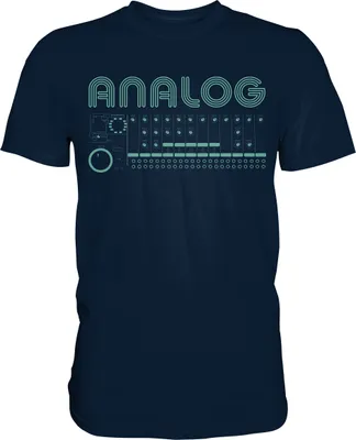 Produktbild von Retro Synthesizer Modular Analog T-Shirt – Navy / S