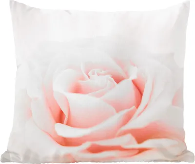 Produktbild von MuchoWow® Zierkissen Sofakissen Wohnzimmer Dekokissen 60x60 cm Nahaufnahme der Blätter einer rosa Rose - Sitzfläche - Foto Polster