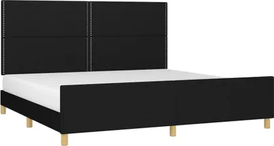 Produktbild von Bettgestell ohne Matratze Schwarz 200x200 cm Stoff