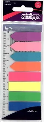 Zdjęcie produktu dla Zakładki Indeksujące 45X12Mm Z Liniją Neon Strigo