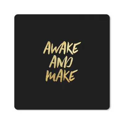 Produktbild von MuchoWow® Mauspad Mousepad Zitat - Kreativ - Gold - Schwarz 20x20 cm - Mousepads - Maus Mat - Pad - Mausunterlage - Desk Mat - Bureauartikeln