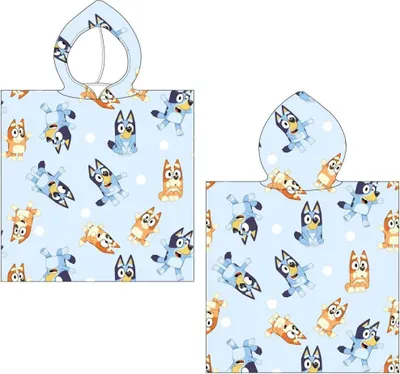 Zdjęcie produktu dla Bluey Poncho 50x115cm - Ręcznik plażowy dla dzieci
