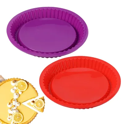 Image de Omgoods - Lot de 2 moules à gâteau en silicone - Moules antiadhésifs pour gâteaux et quiches