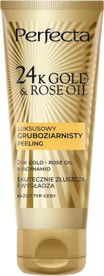 Produktbild von Perfecta Luxus-Gesichtspeeling mit 24K Gold und Rosenöl, grobkörnig, 75 g