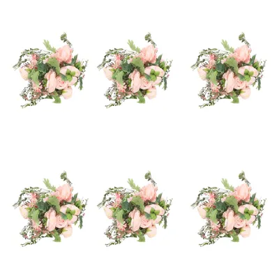 Image de 1.8m Fleurs artificielles décoratives 6 pièces Guirlande de fleurs artificielles roses Guirlande de fleurs pour porte, mariage, fête, mur, décoration de salon