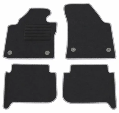 Fußmatten-Set für VW Touran 1 1T GP, 09/2010-08/2015, 4-teilig, Schwarz