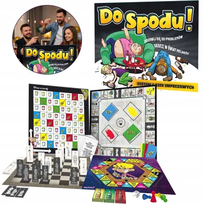Produktbild von Brettspiel für Erwachsene – „Auf den Boden!“ SET MIT 4 PARTYSPIELEN