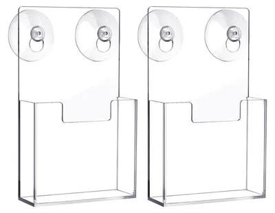Immagine prodotto di Elzusha - Set di 2 portabrochure in acrilico da parete
