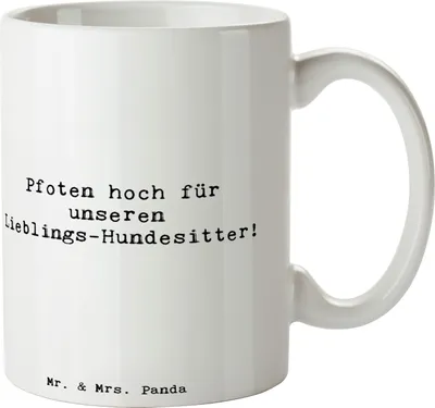 Produktbild von Mr. & Mrs. Panda Kaffeetasse Spruch Lieblings-Hundesitter - Weiß - Geschenk, Hundesitter, Tasse, Danke sagen, Geschenke, Becher, Bedanken, Wertschätzung, mit, haferl