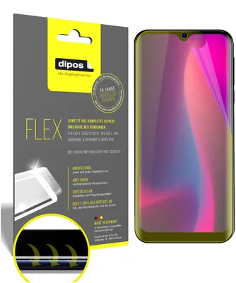 Produktbild von 2x Schutzfolie für Blackview A60 Pro (2019) Folie, 100% Displayabdeckung, dipos Flex