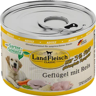 Produktbild von LandFleisch Classic Geflügel mit Reis 195 g - 6 Stück
