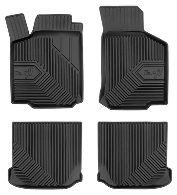 Image de Tapis de sol en caoutchouc pour SEAT Leon I 1999-2005 – 4 pièces, noirs, sur mesure