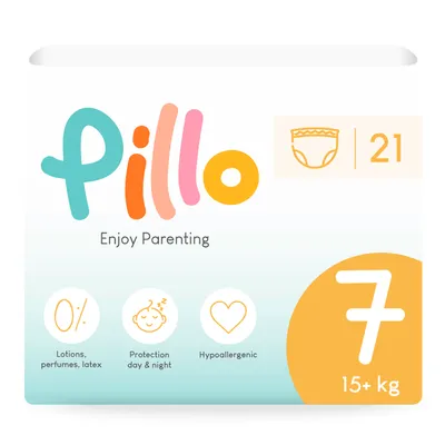 Produktbild von Pillo Windeln Pants 7 - Packung mit 21 Windeln Größe 7 - XXL (15+ kg) - Windel Pants, Baby Diapers