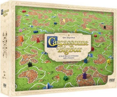 A board game box with the game board partially visible inside.