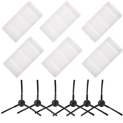 Image de Kit de filtres pour aspirateur robot Medion - 6 filtres + 6 brosses latérales