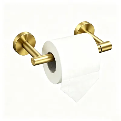 Toiletpapierhalter aus Edelstahl, Wandmontage, Messing, 1 St.
