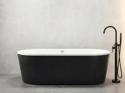 Obrázek produktu pro Oválná vana form&style 80 x 180 x 60 cm bílá černá lesklá