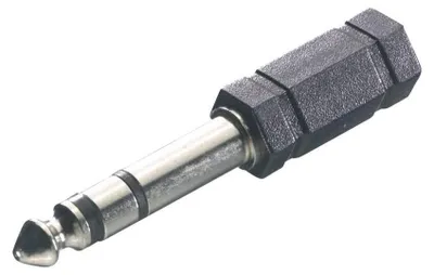 Produktbild von ViVanco™VVAJACKAD35F63M, 6.3 mm, 3.5 mm, Schwarz