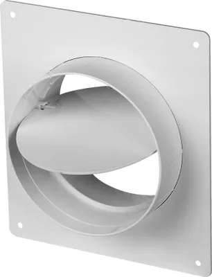 Immagine prodotto di Flangia a parete con serranda di non ritorno Circolare-V 100 mm